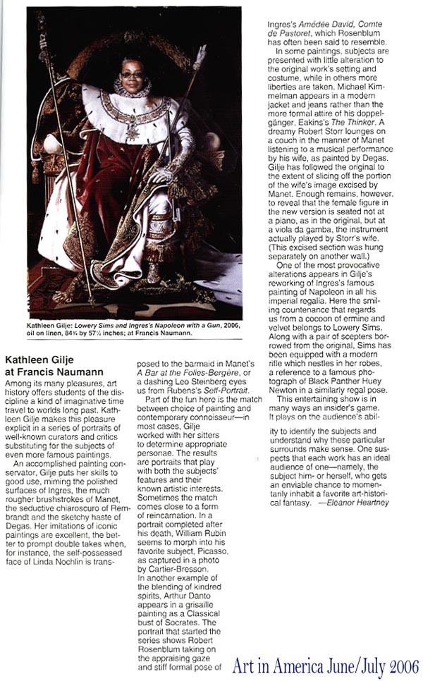 Review from Art in American June/July 2006